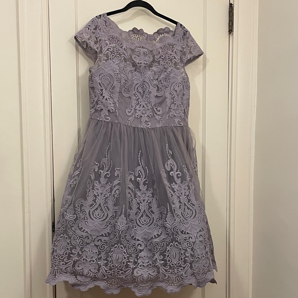 Chi Chi London Lavender Lace Bridesmaids Dress - Picture 6 of 11